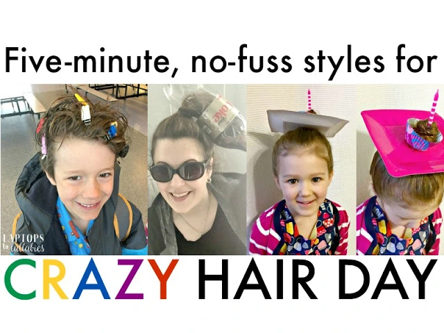 Five-minute, no-fuss styles for Crazy Hair Day – Heather's Handmade Life