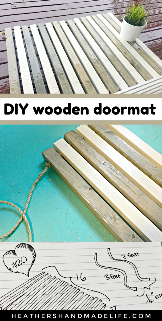 DIY $20 wooden doormat {Heather's Handmade Life}