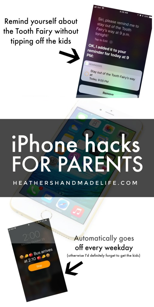 iPhone hacks for parents {Heather's Handmade Life}
