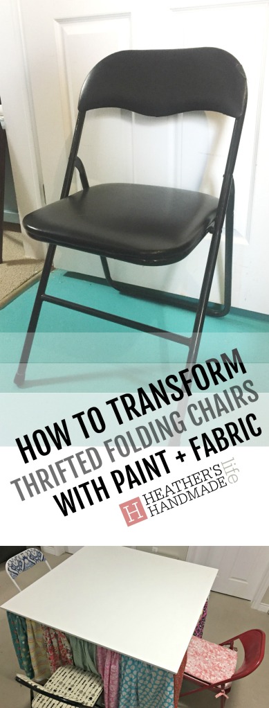 Easy folding chair makeover {Heather's Handmade Life}