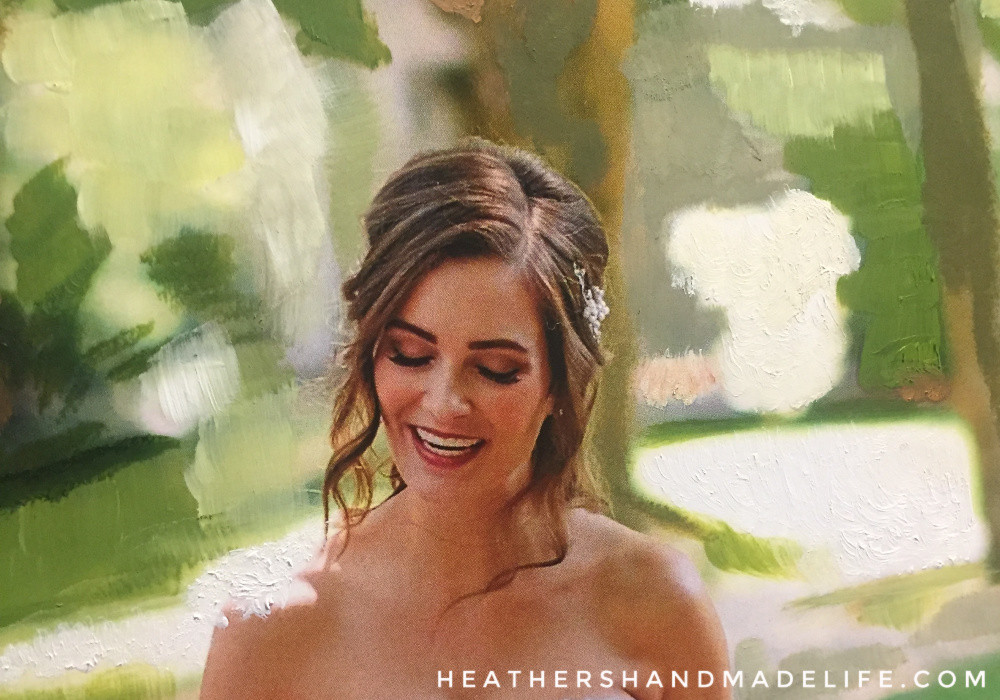 How to oil paint over a photo {Heather's Handmade Life}