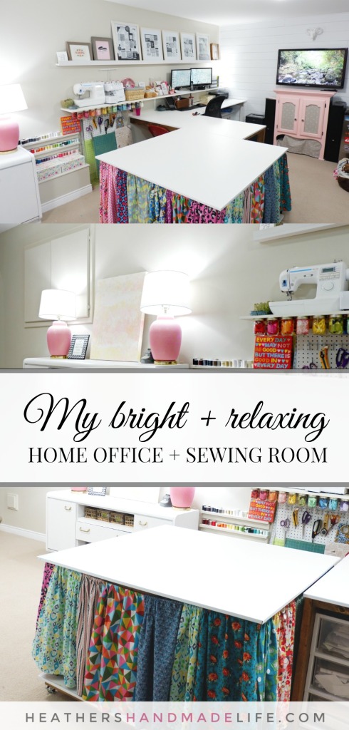 New home office / sewing room reveal {Heather's Handmade Life}