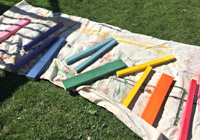 DIY rainbow doormat {Heather's Handmade Life}